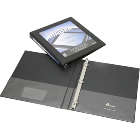 Made-To-Stick 751001 0.5 in. Framed Slant-D Ring View Binder  Black MA3757902